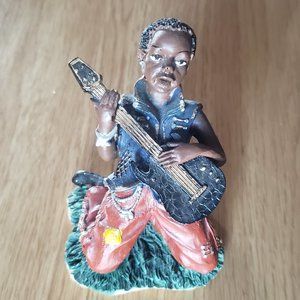 African American Guitarist Figurine